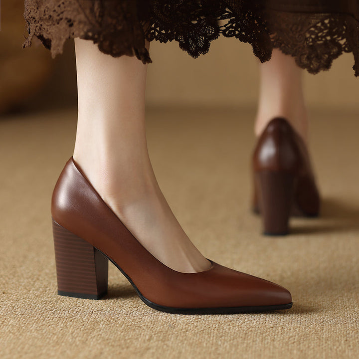 Zella Genuine Leather Heels