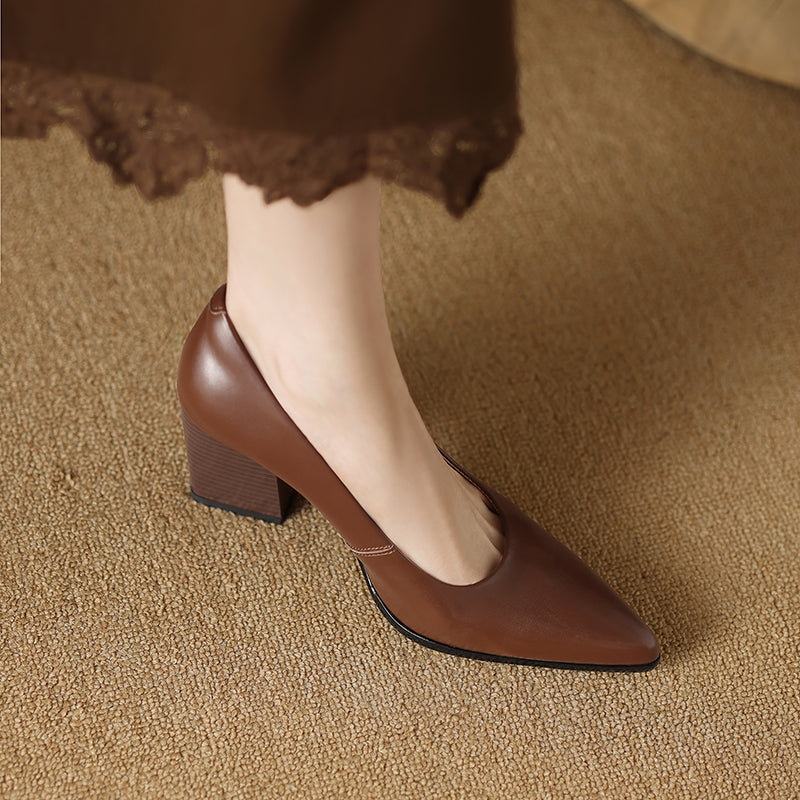 Zella Genuine Leather Heels