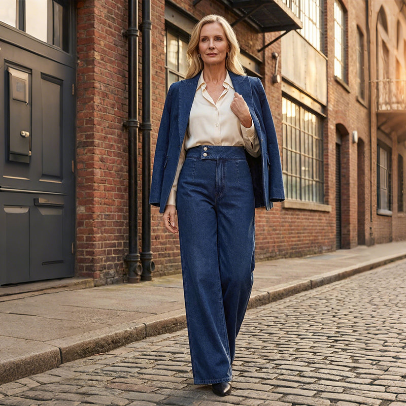 Women's High-Waist Wide-Leg Jeans