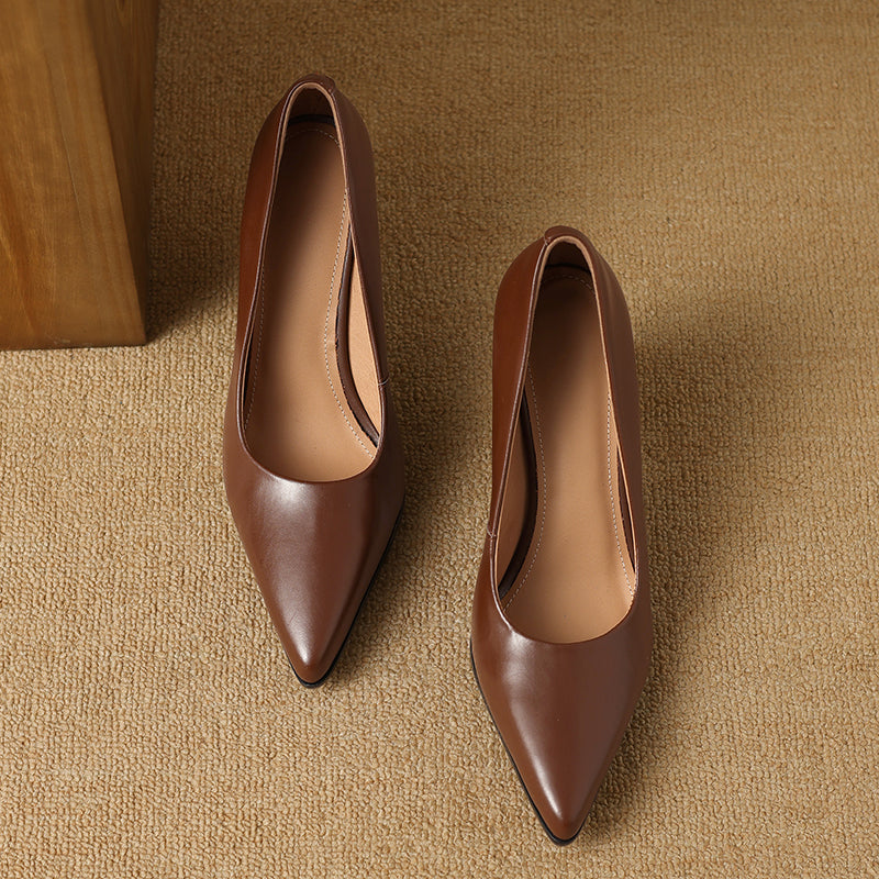 Zella Genuine Leather Heels