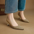 Clair Genuine Leather Heels