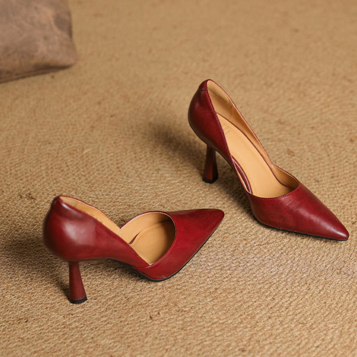 Naila Genuine Leather Heels