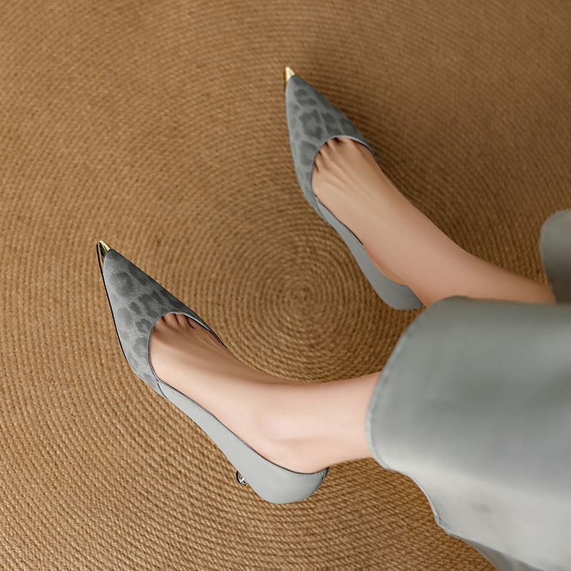 Clair Genuine Leather Heels