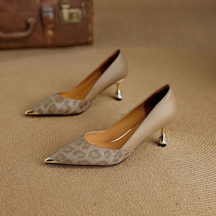 Clair Genuine Leather Heels