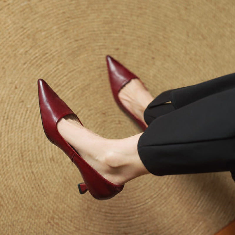 Yanil Genuine Leather Heels