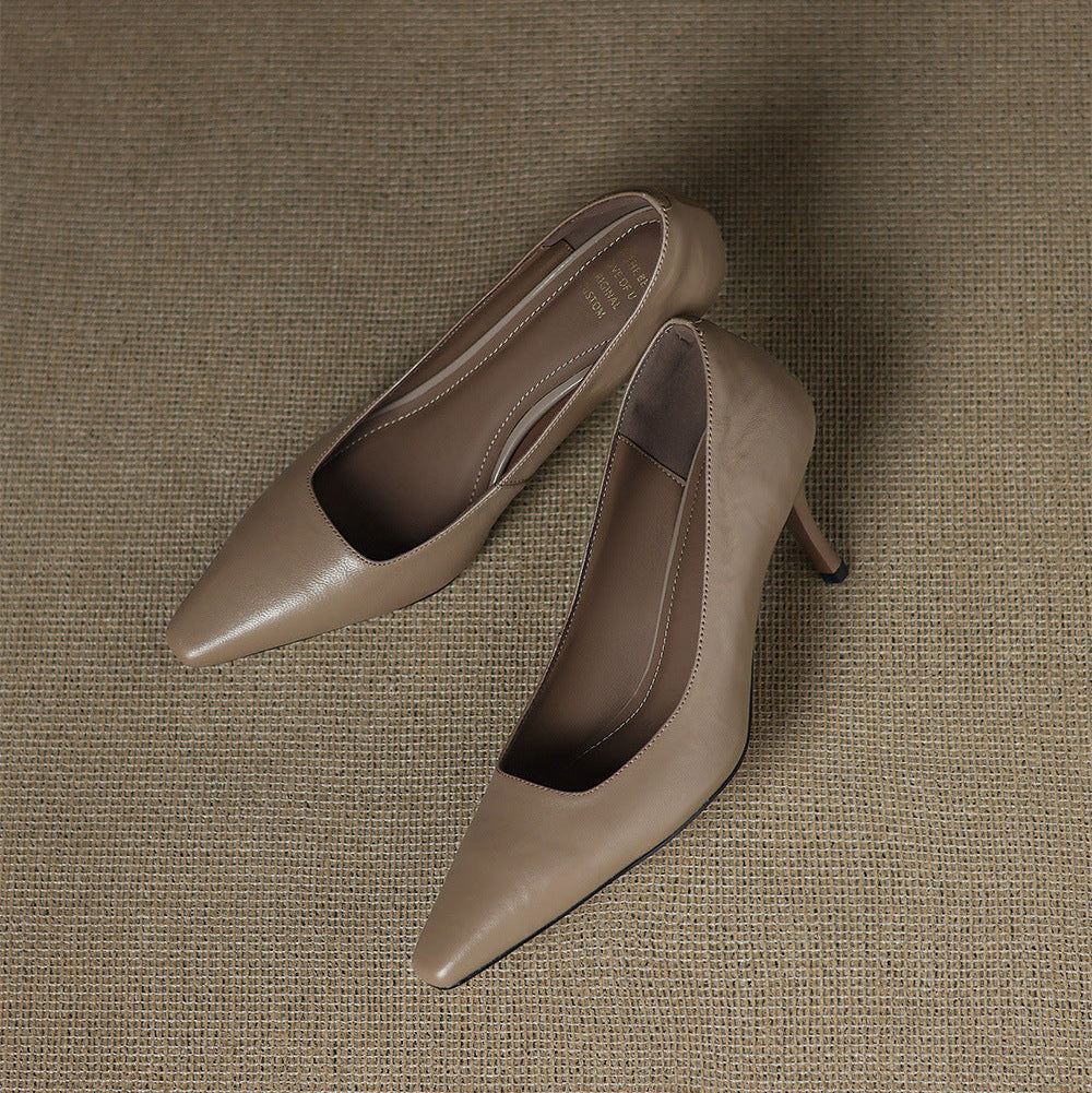 Zala Genuine Leather Heels