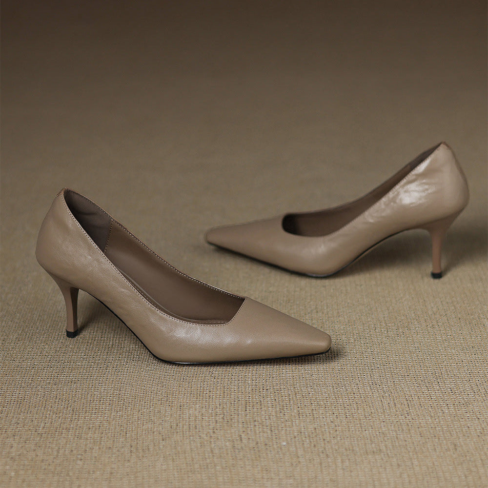 Zala Genuine Leather Heels