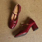 Alysa Genuine Leather Heels