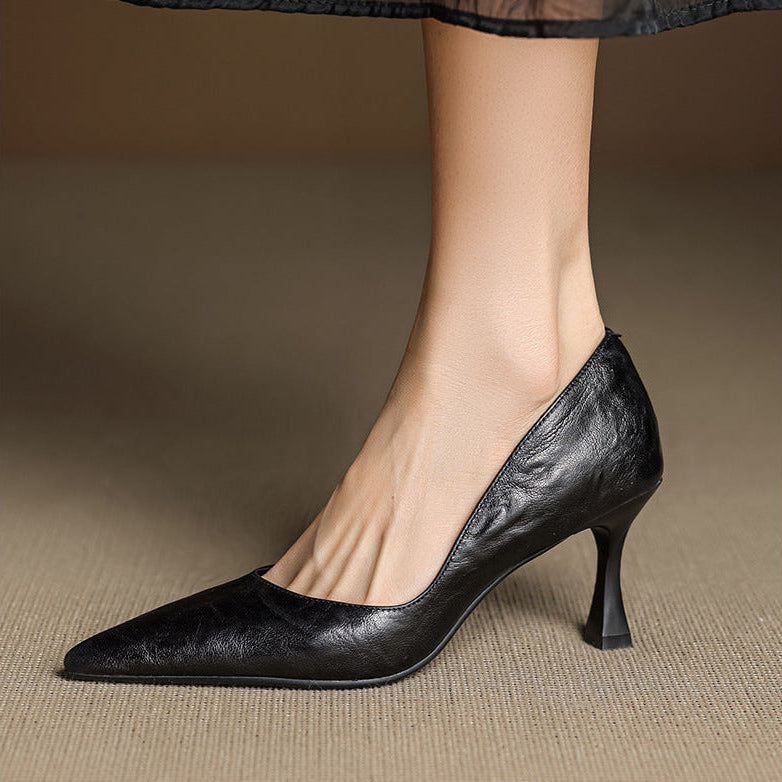 Gilda Genuine Leather Heels