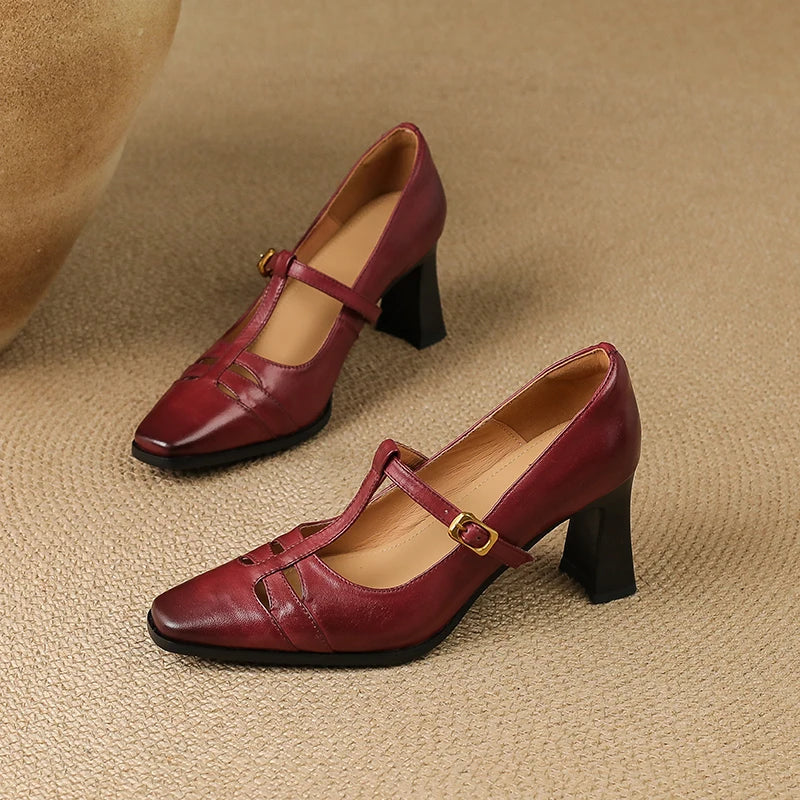 Tyla Genuine Leather Heels