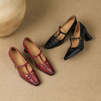 Tyla Genuine Leather Heels