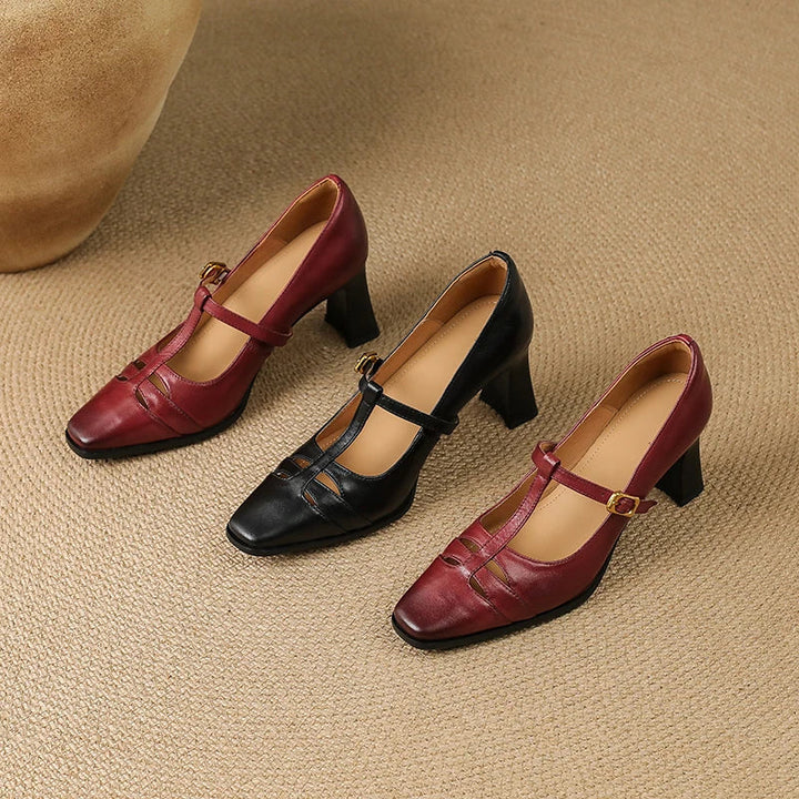 Tyla Genuine Leather Heels