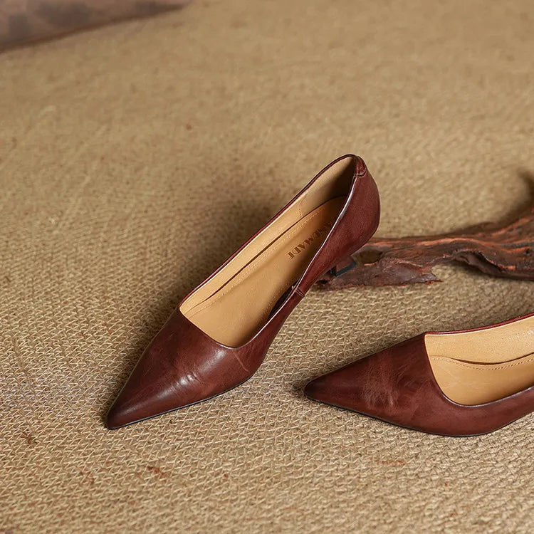 Yanil Genuine Leather Heels