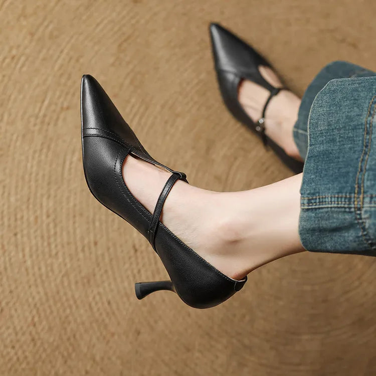 Elle Genuine Leather Heels