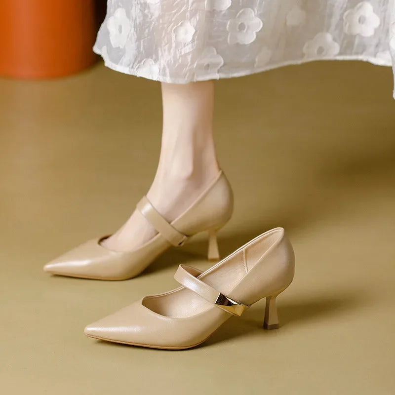 Melta Genuine Leather Heels