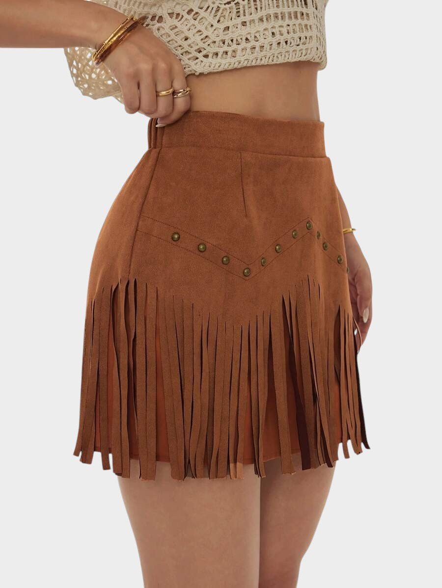 Amélie | Tassel-Detail Woven Skirt