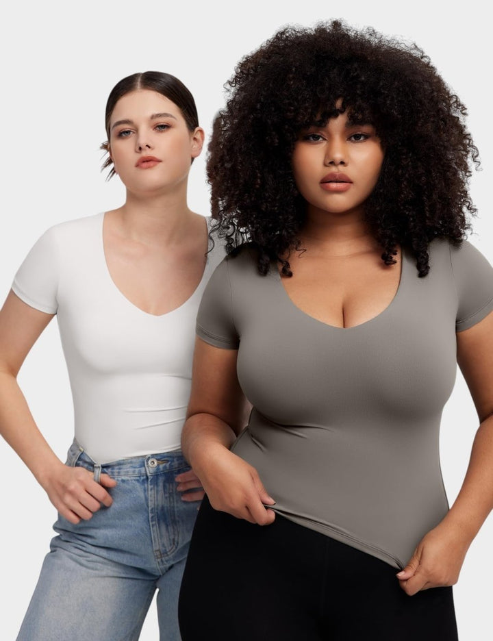 Aria | Second-Skin V-Neck Top
