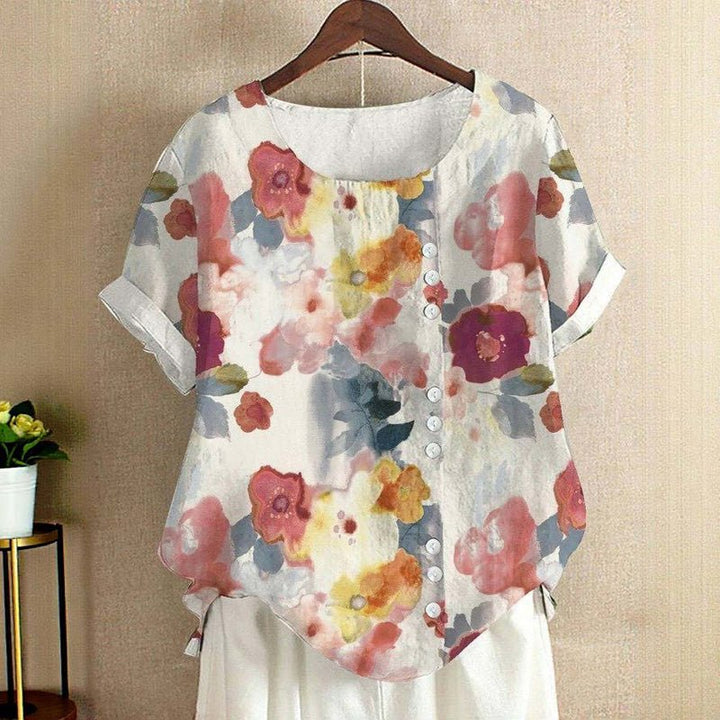 BLOOM | BUTTONED FLORAL BLOUSE