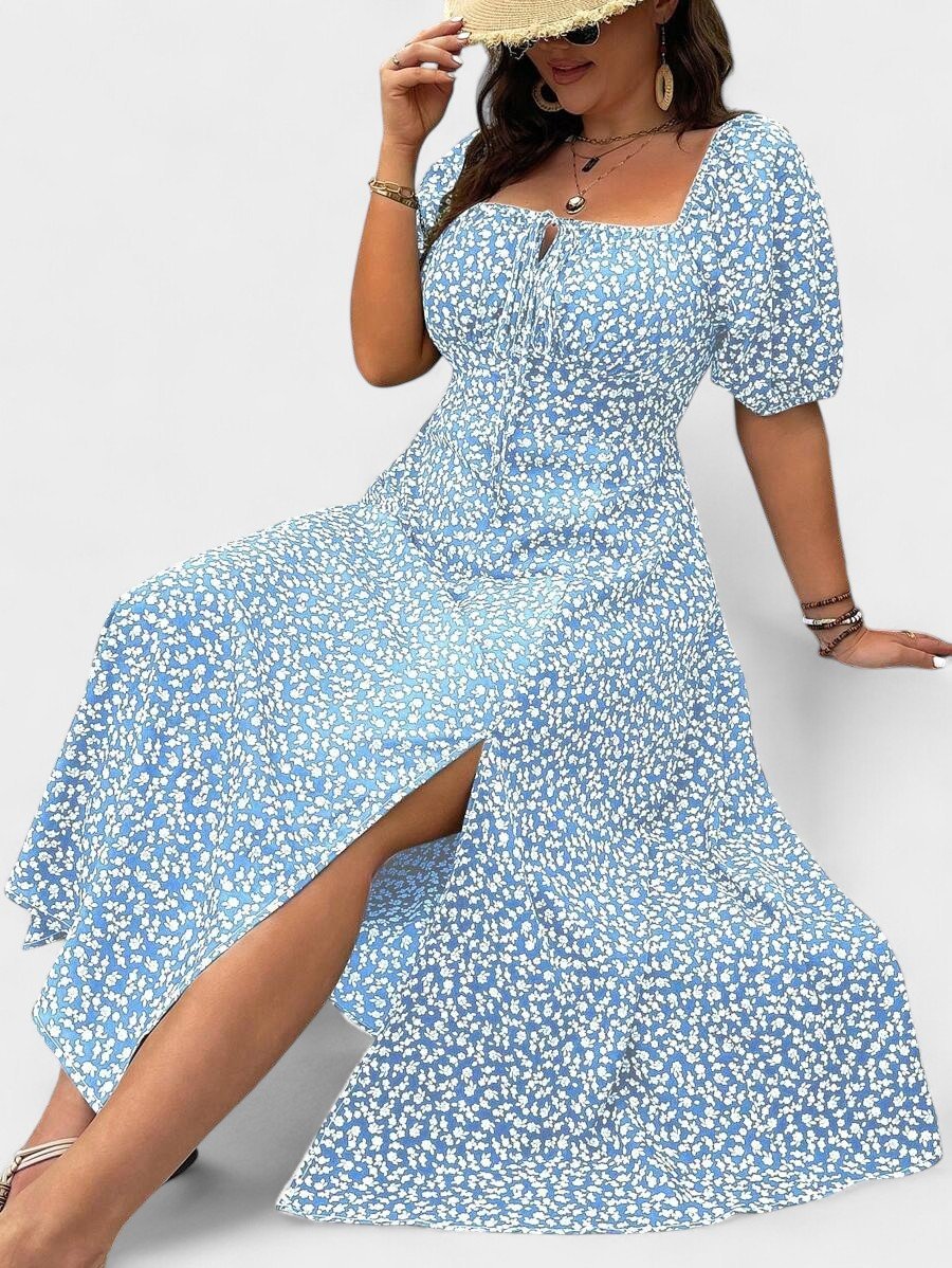 Breezaya | Plus-Size Floral Maxi Dress