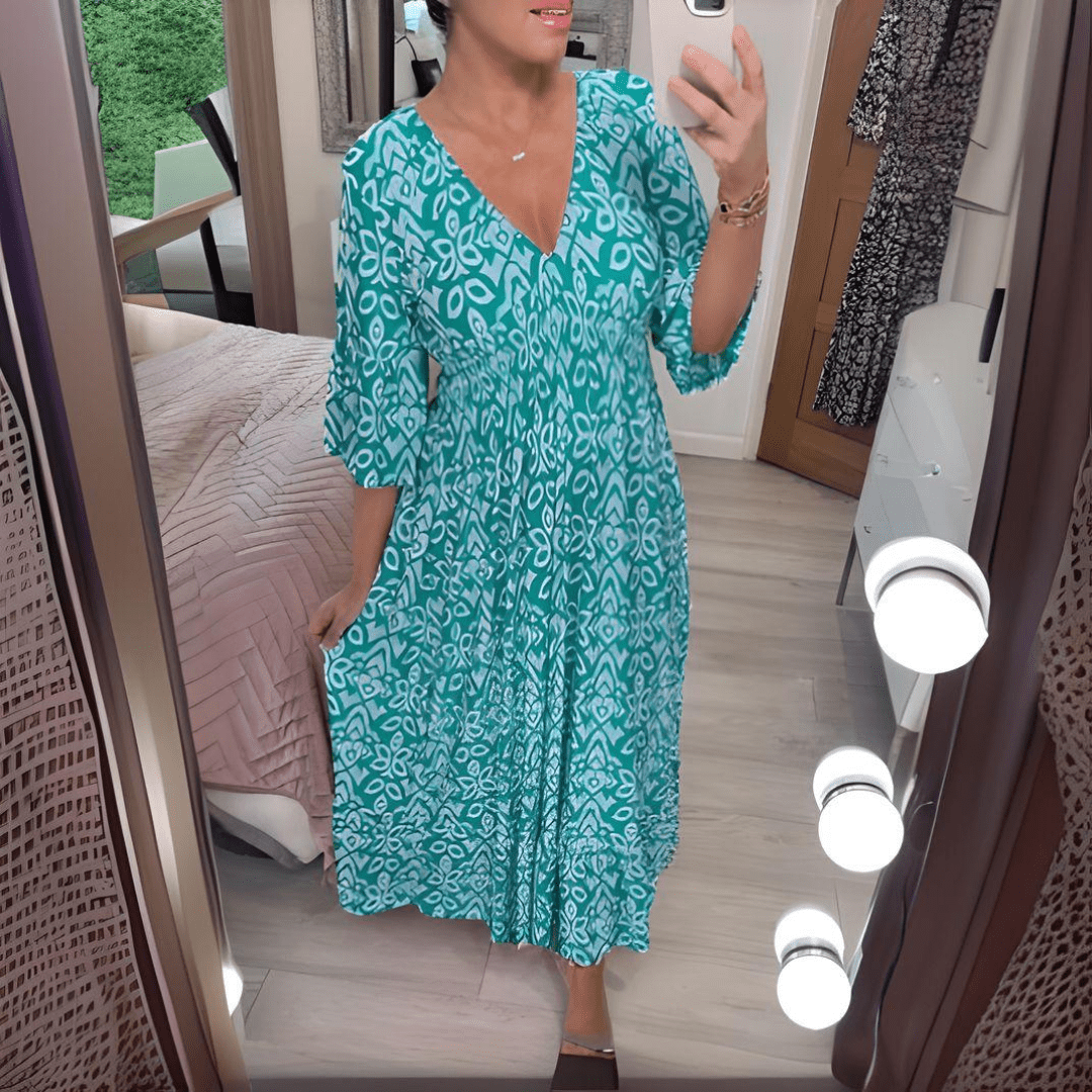 CHARMAGNE | FLOWY BOHO DRESS
