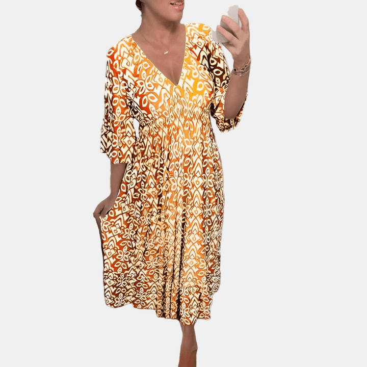 CHARMAGNE | FLOWY BOHO DRESS