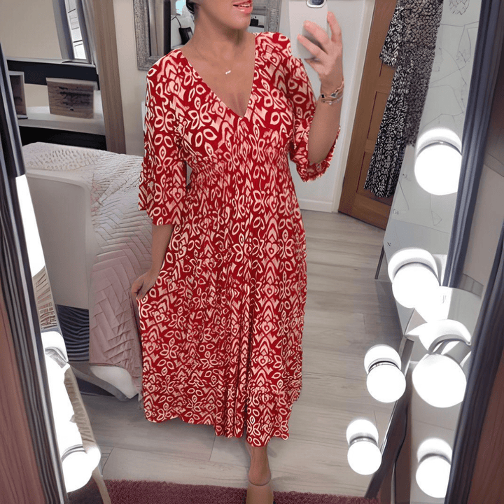 CHARMAGNE | FLOWY BOHO DRESS