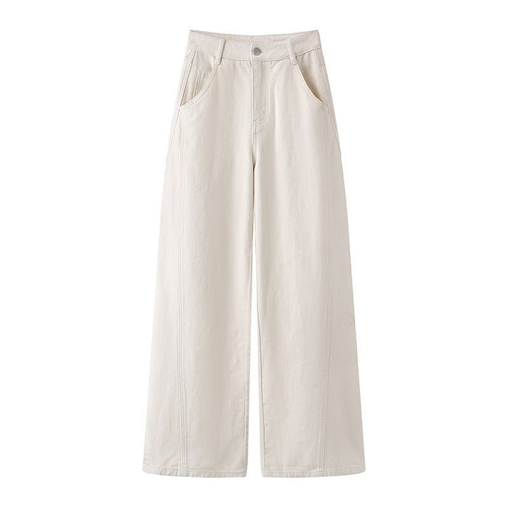 Clara™ | High-waisted jeans with sleeves & straight cut – refined silhouette