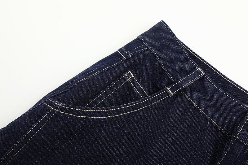 Clara™ | High-waisted jeans with sleeves & straight cut – refined silhouette