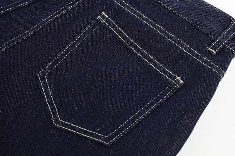 Clara™ | High-waisted jeans with sleeves & straight cut – refined silhouette