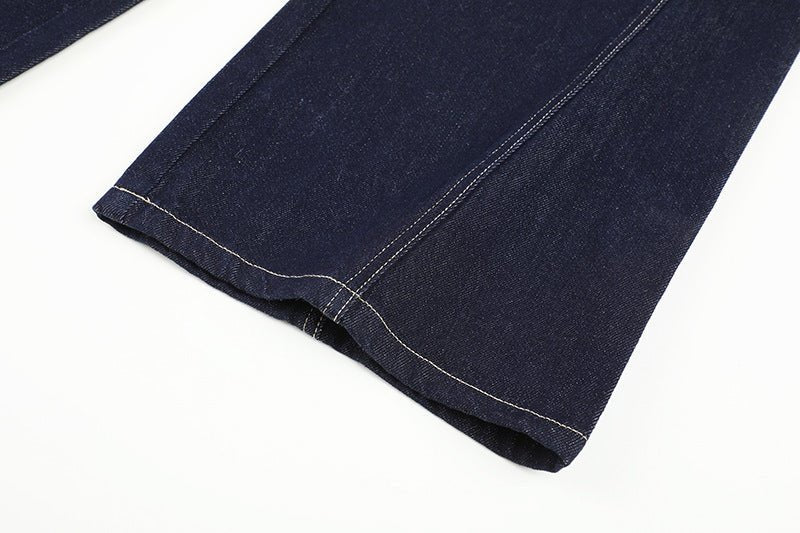 Clara™ | High-waisted jeans with sleeves & straight cut – refined silhouette