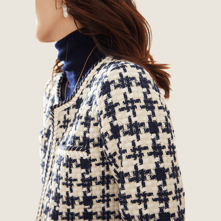 Classic Houndstooth Blazer