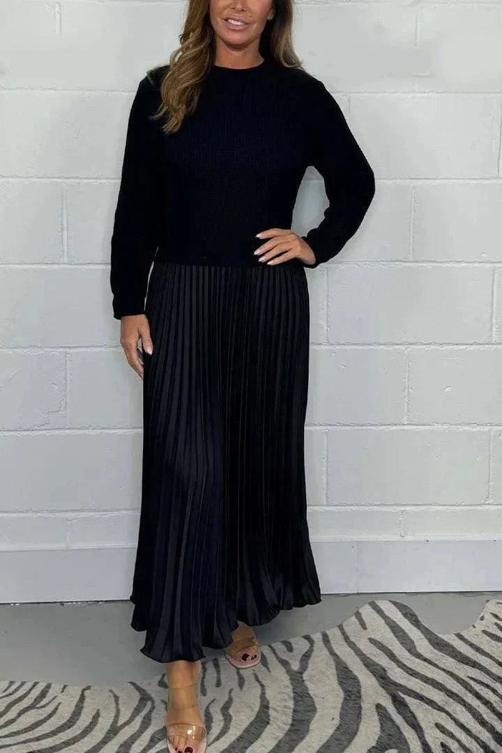 Claudia | Jersey Top and Pleated Skirt