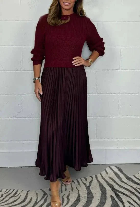 Claudia | Jersey Top and Pleated Skirt