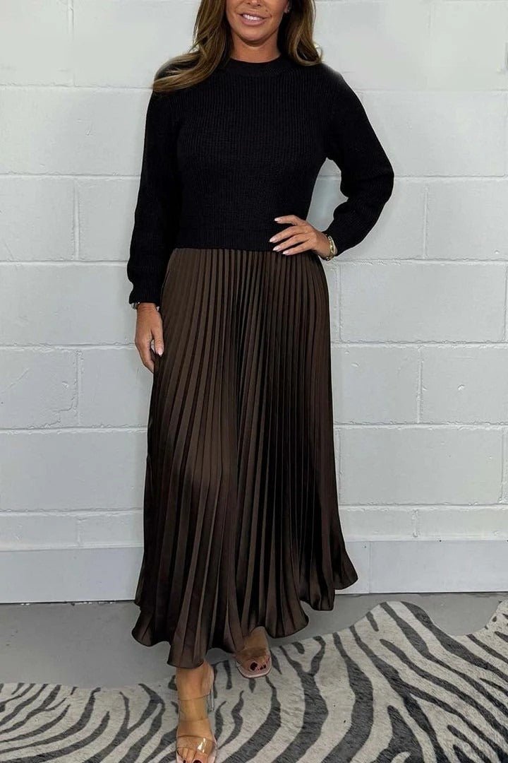 Claudia | Jersey Top and Pleated Skirt