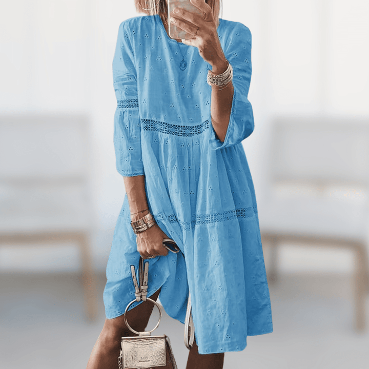 CORA | EMBROIDERED SUMMER LACE DRESS