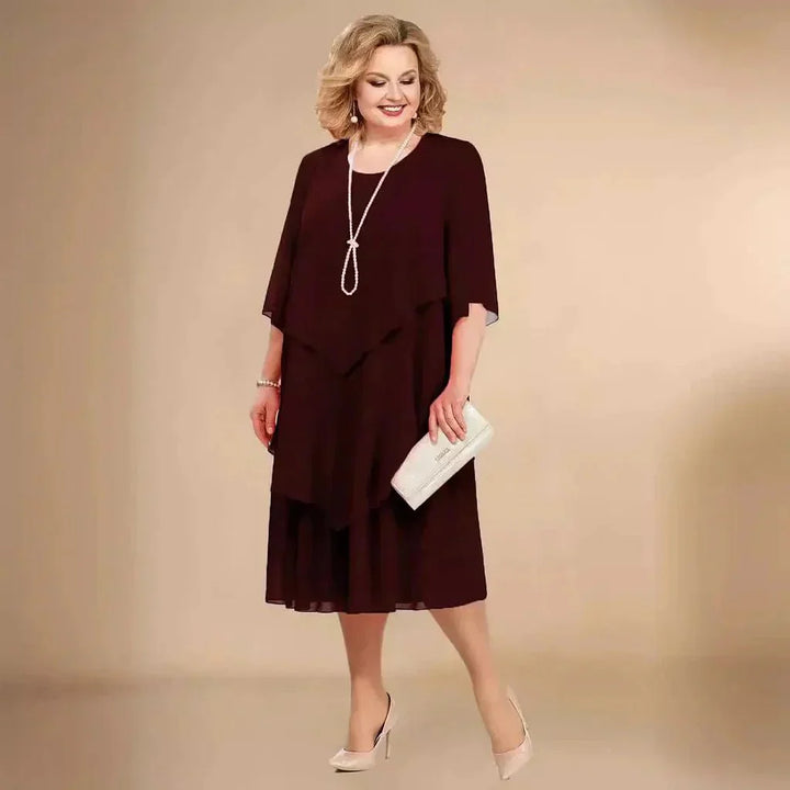 EDITH | LAYERED HEM MIDI DRESS