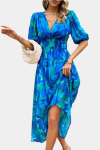 Georgina | V-Neck Floral Midi Dress