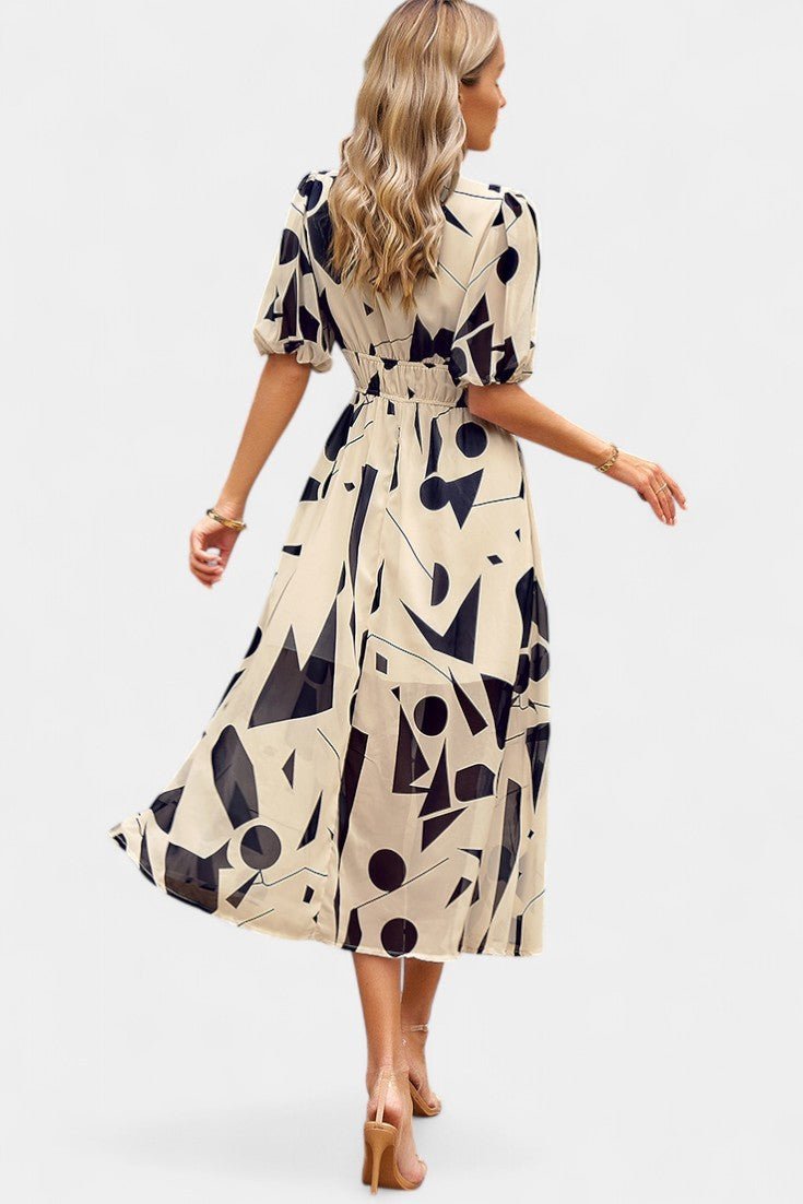 Georgina | V-Neck Floral Midi Dress