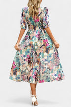 Georgina | V-Neck Floral Midi Dress