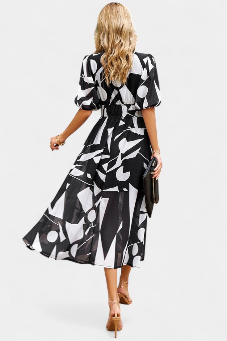 Georgina | V-Neck Floral Midi Dress