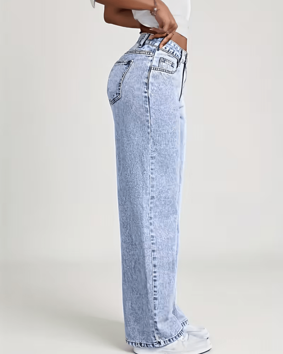 High Waist Straight Jeans