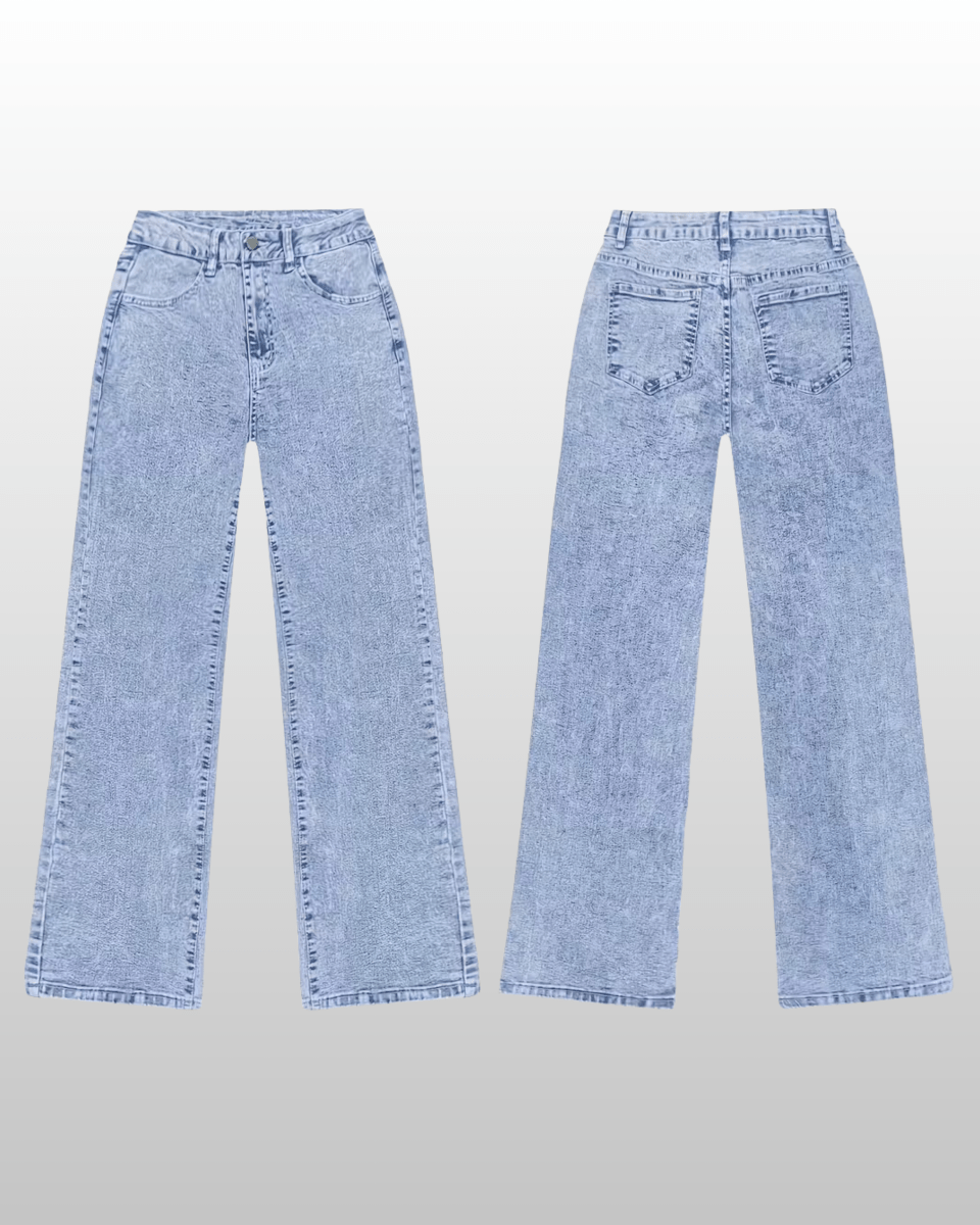 High Waist Straight Jeans