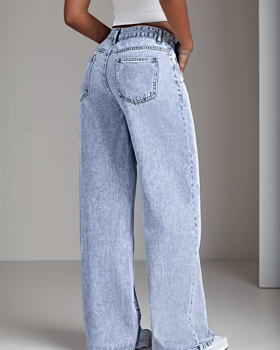 High Waist Straight Jeans