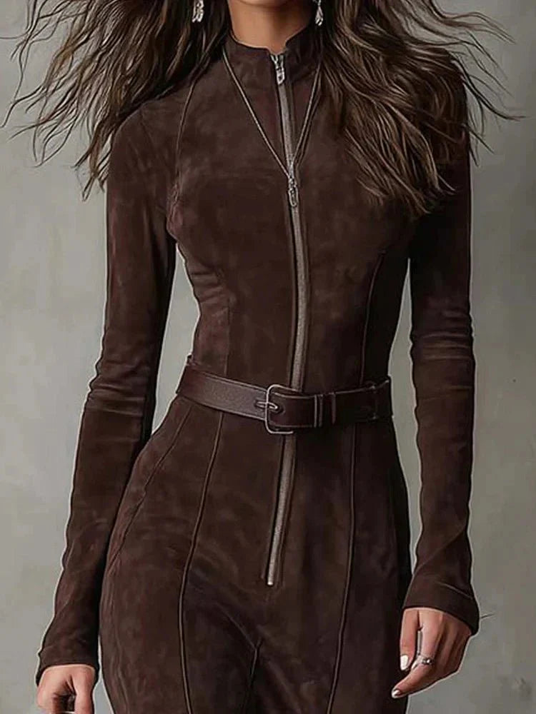 Ilenia | Timeless Brown Long Dress