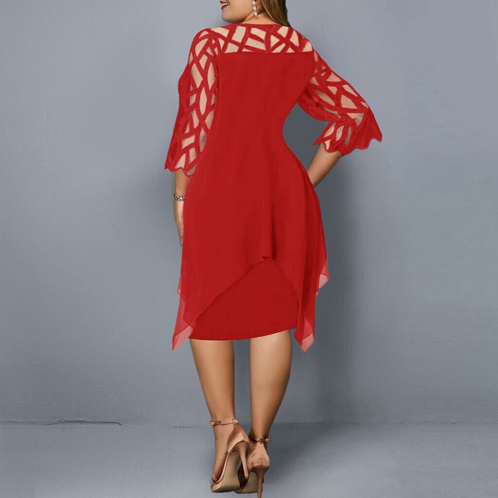 Isabella | Chic Plus Size Midi Dress For Modern Women