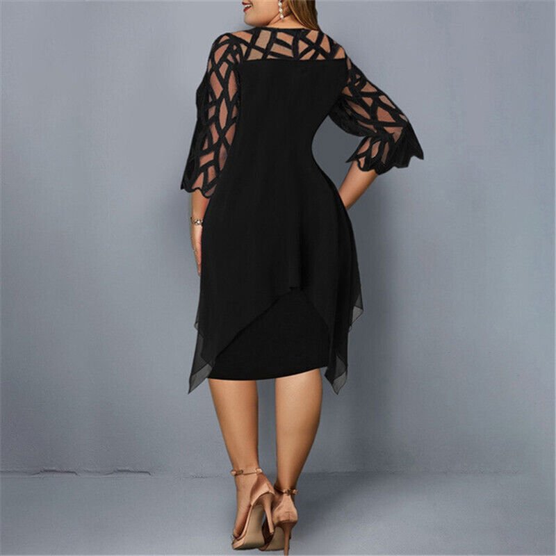 Isabella | Chic Plus Size Midi Dress For Modern Women