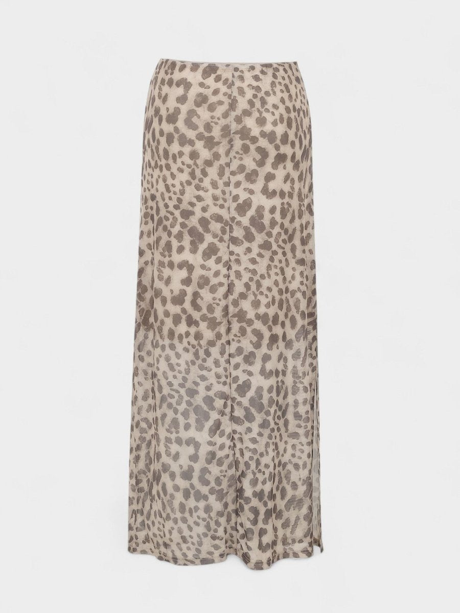 Lila | Leopard Print Maxi Skirt