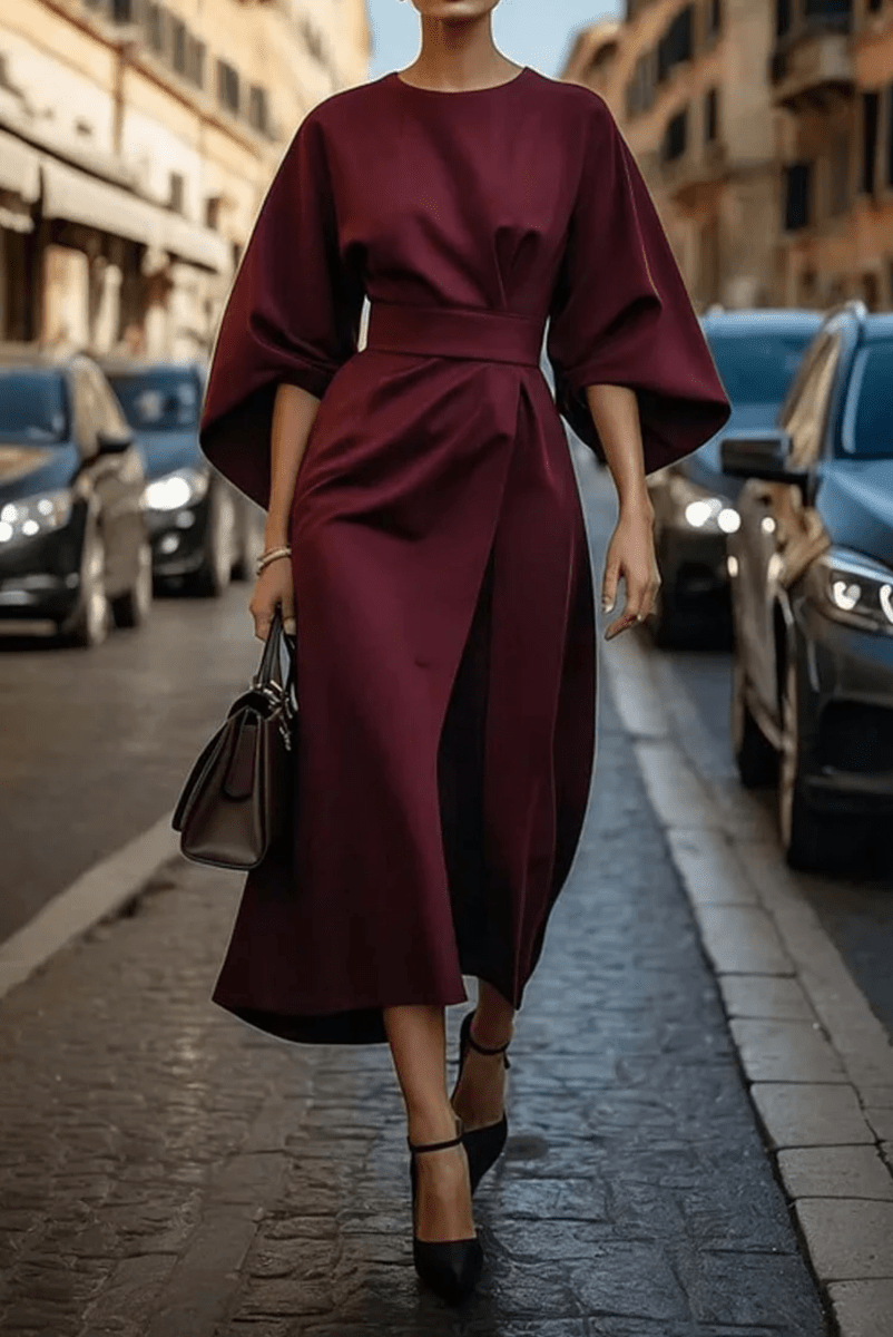 LILIANA |  CLASSIC LANTERN SLEEVE DRESS
