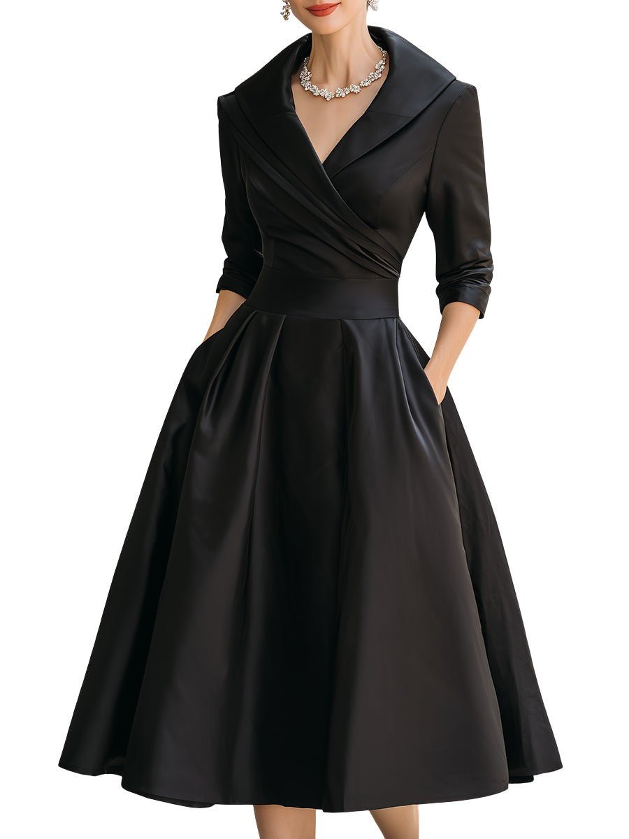 Lina - Midi Satin Dress