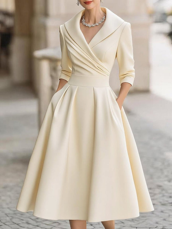 Lina - Midi Satin Dress